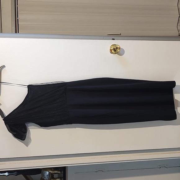 Ladies Express One Shoulder Sleeveless Black Dress  Side Zip & Split Size 2 NWT - Picture 5 of 16